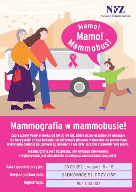 Mammogafia w mammobusie