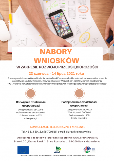Plakat nabory przedsiębiorczość
