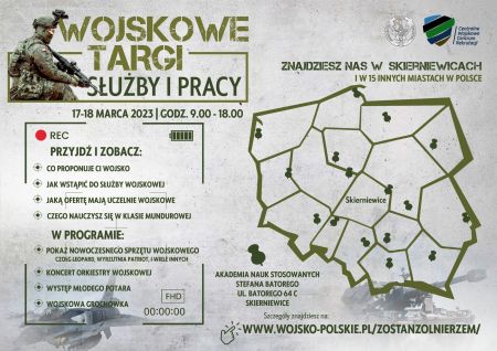 Wojskowe Targi Służby i Pracy w Skierniewicach, baner